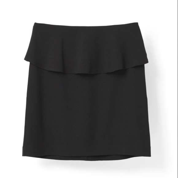 GANNI Clark Ruffle peplum mini skirt black